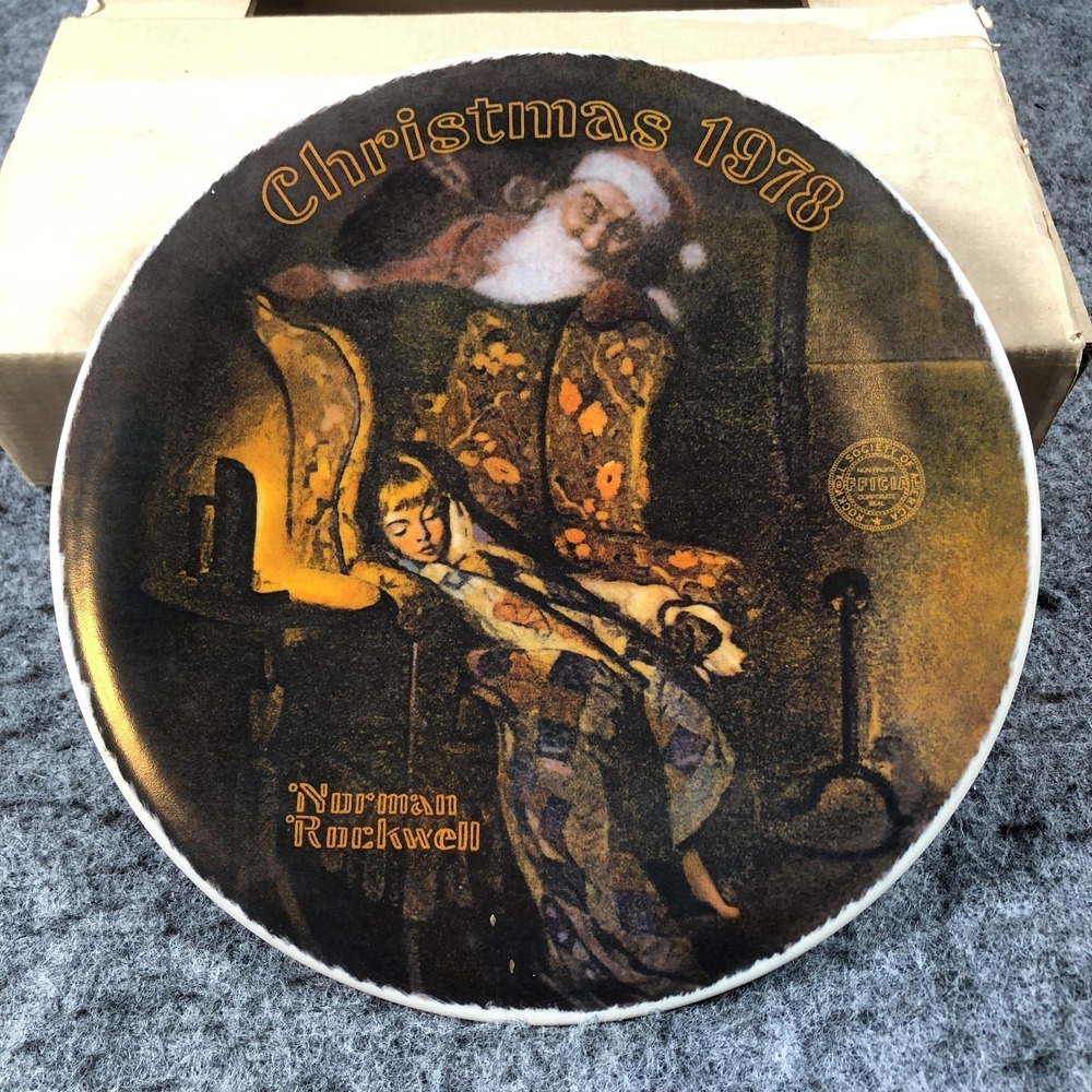 Vintage 1978 Knowles Christmas Dream Norman Rockwell Collector Plate‎ COA Box